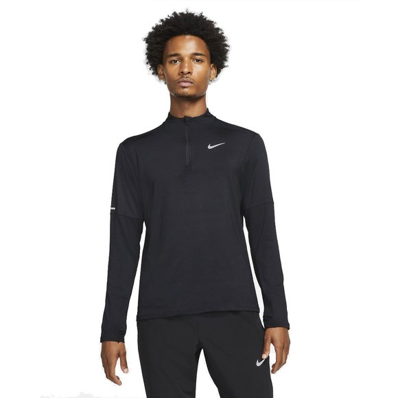 Nike Men's Dri-Fit Element Half Zip Running Pullover Top Black Medium - Picture 1 of 11